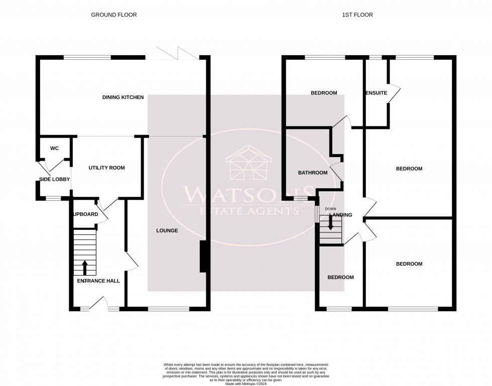 Floorplan for Winchester Crescent, Ilkeston, Derbyshire