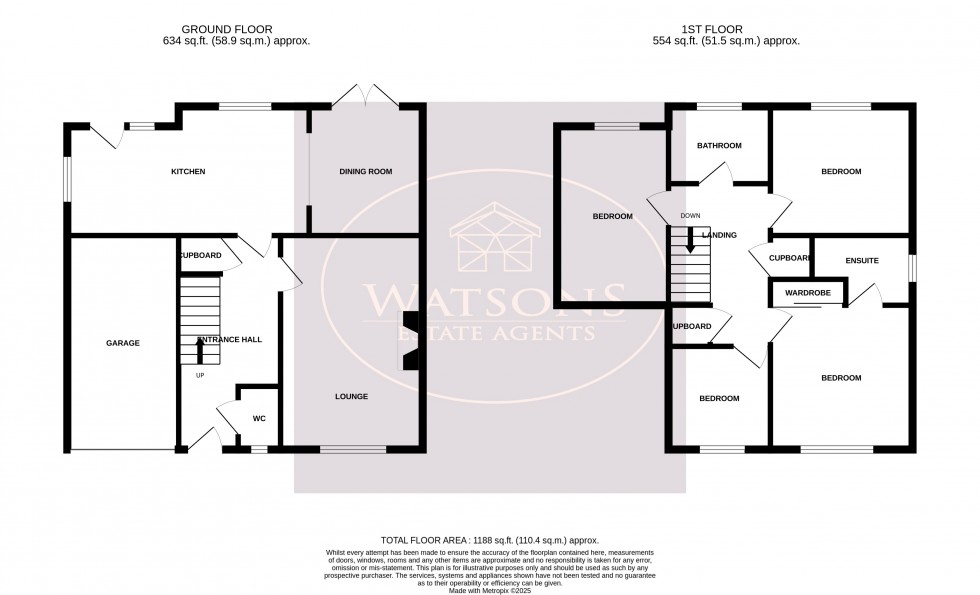 Floorplan for Foxton Close, Shipley View, Derbyshire