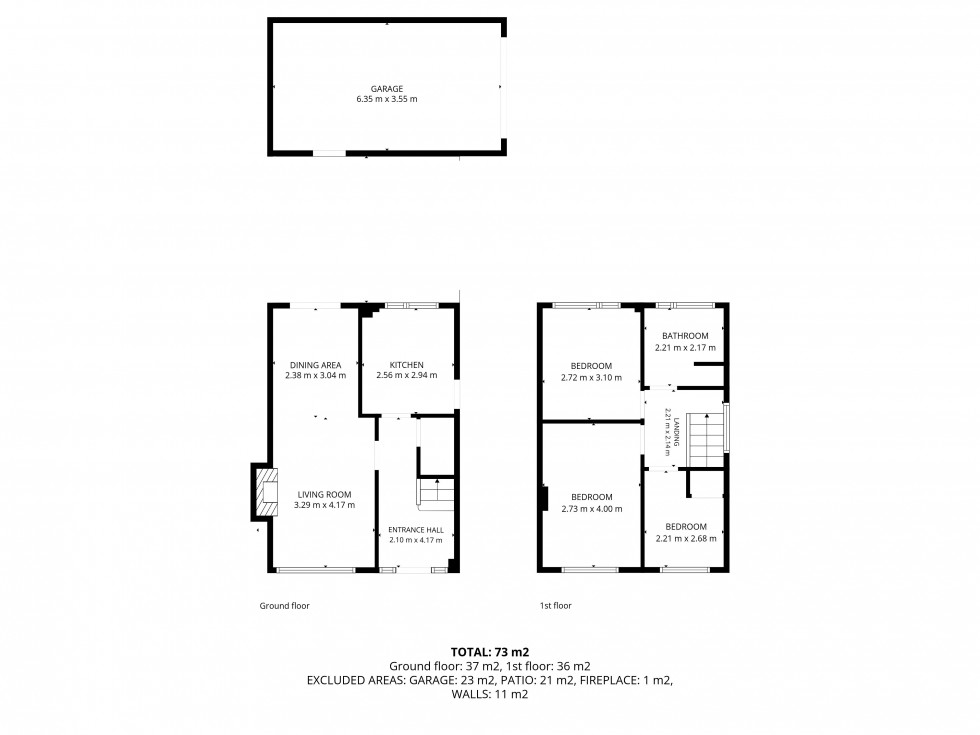Floorplan for Awsworth, Nottingham