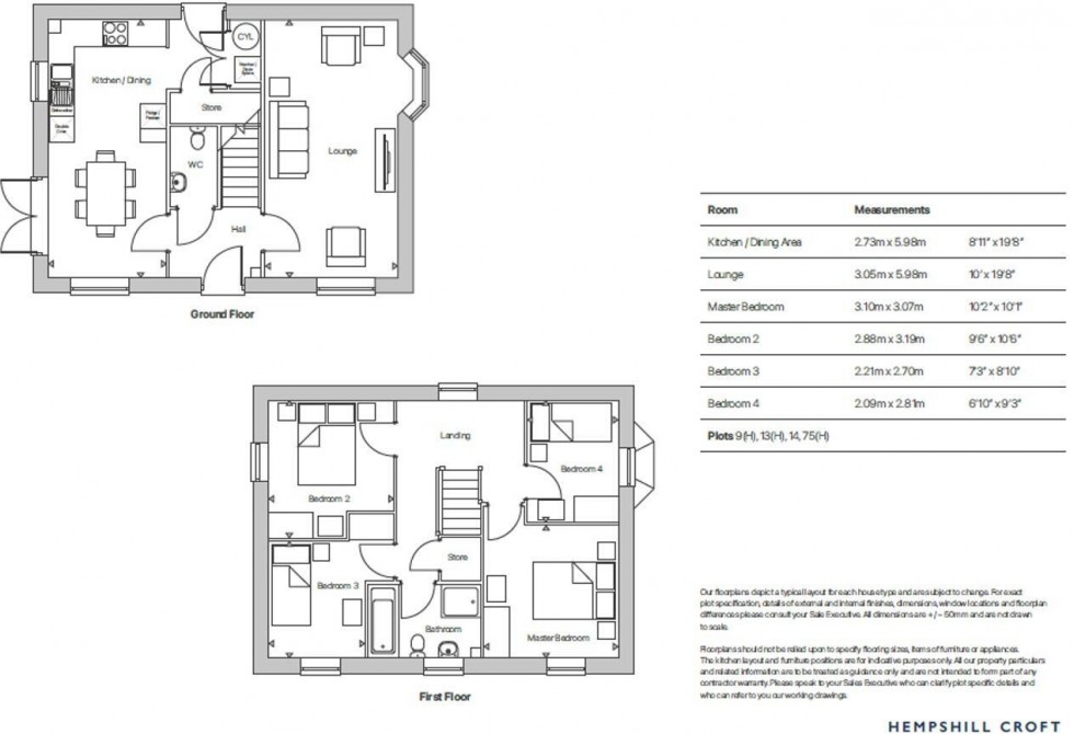 Floorplan for Nuthall, Nottingham