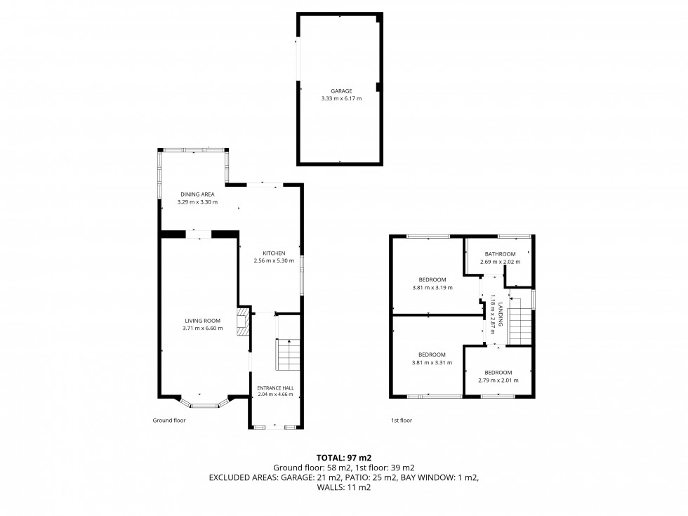 Floorplan for Eastwood, Nottingham