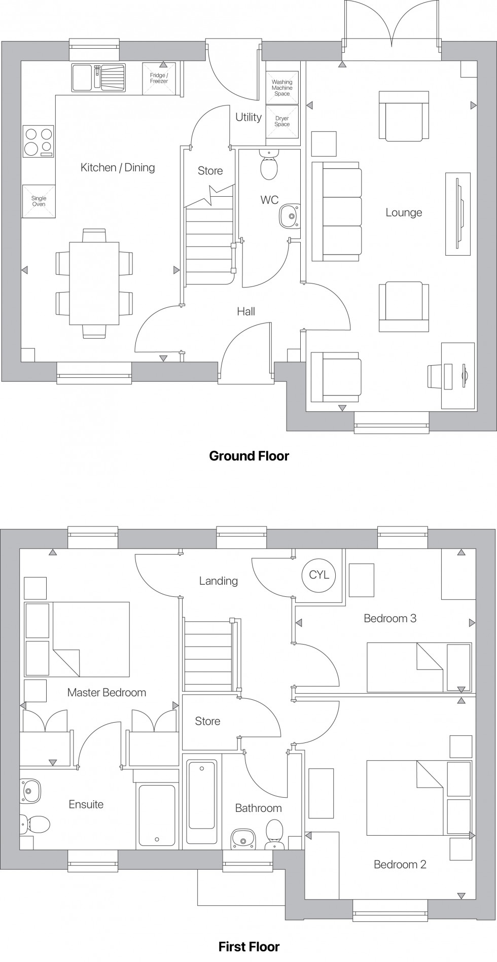 Floorplan for Nuthall, Nottingham
