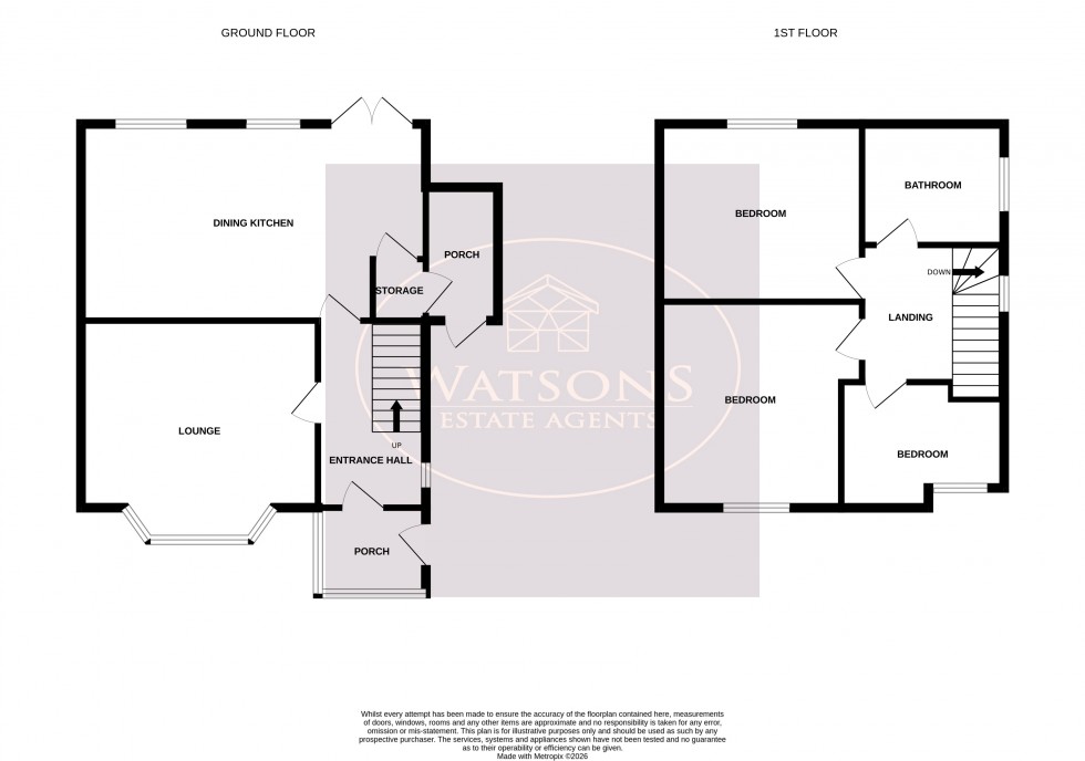 Floorplan for Thorpe Hill Drive, Heanor, Derbyshire