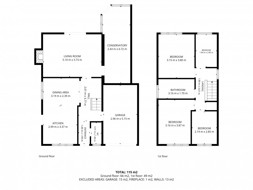 Floorplan for Kimberley, Nottingham