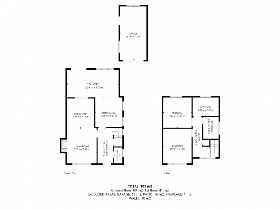 Floorplan for Nuthall, Nottingham