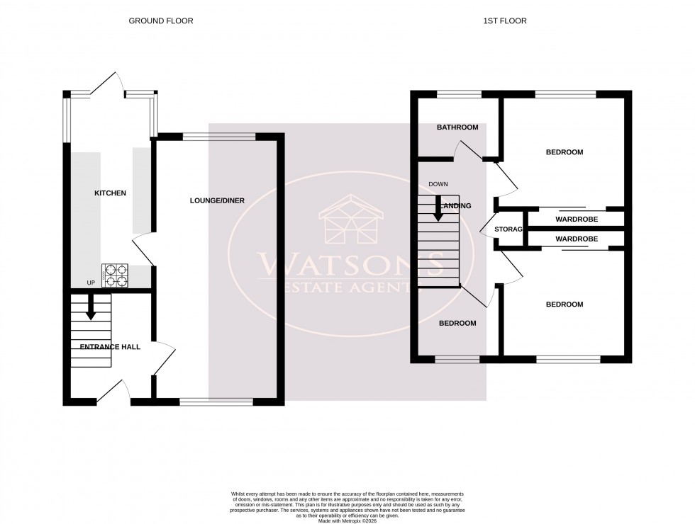 Floorplan for Redland Close, Ilkeston, Derbyshire